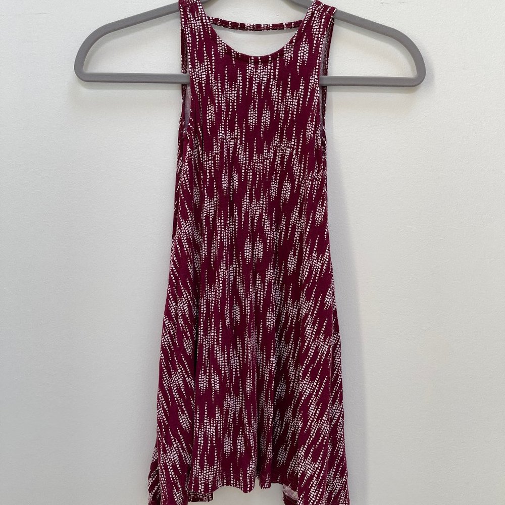 AVA SKY Maroon and White tank dress GIRLS size 4